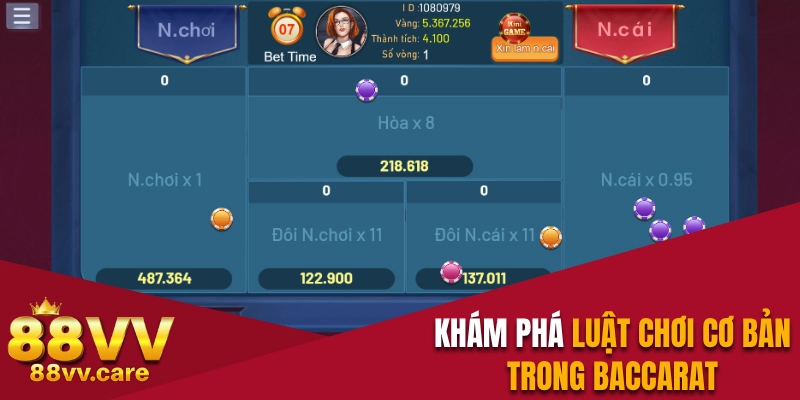 Khám phá luật đặt cược cơ bản trong Baccarat